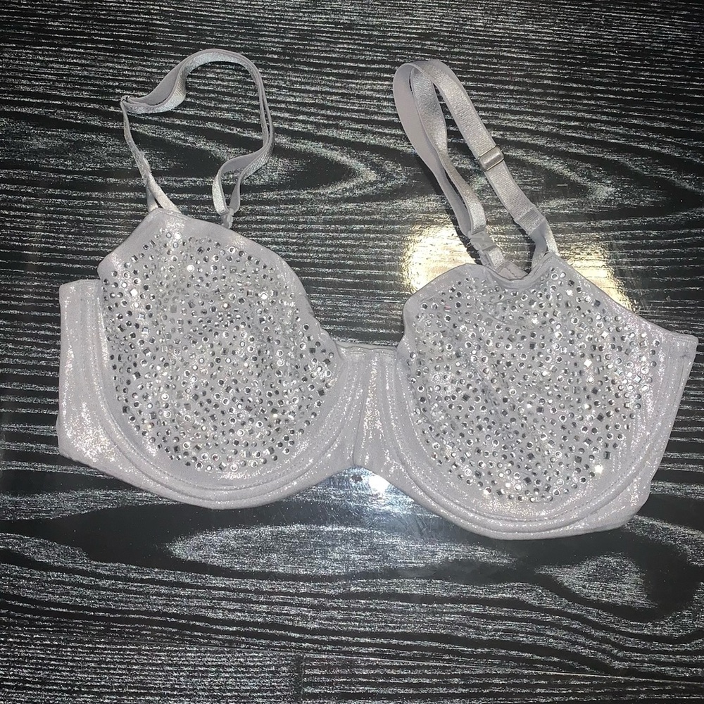 💎 Victoria's Secret Fashion Show Silver Delicate No Cup Only Underwire RARE 💎 ♡